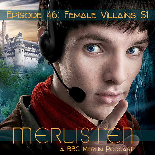Merlin holds a finger up to his mouth as if to shush you. He's wearing headphones. The episode title and the podcast's name are on the cover.